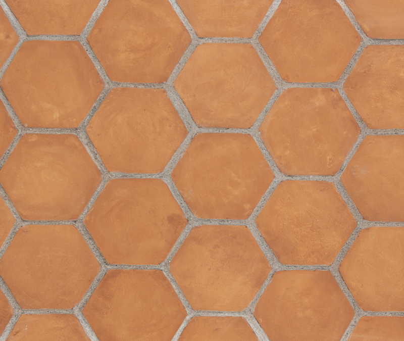 ORANGE-HEXAGON-FLOOR-TILE
